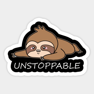 Sloth Unstoppable Sticker